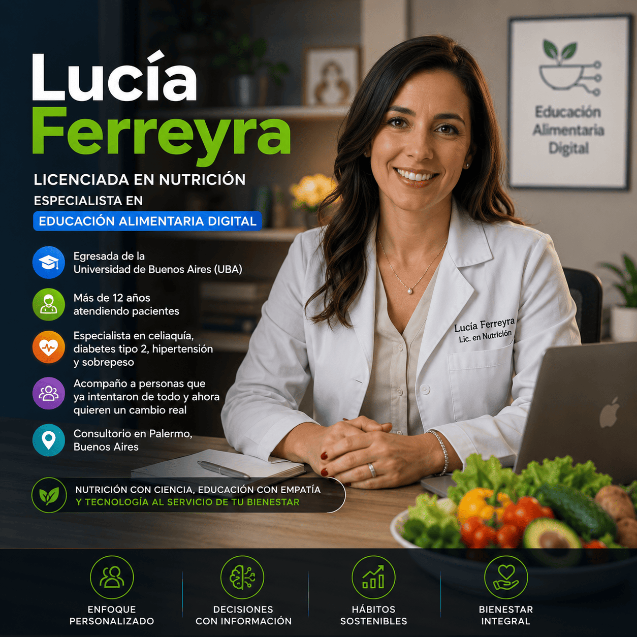 Lucía Ferreyra — Licenciada en Nutrición, Especialista en Educación Alimentaria Digital